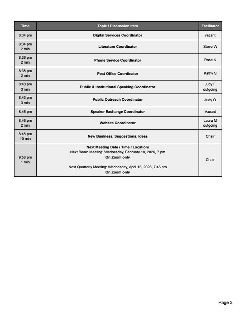 01.21 Board_Quarterly Agenda 3